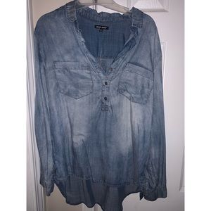Dear John Blue Jean half button shirt - like new